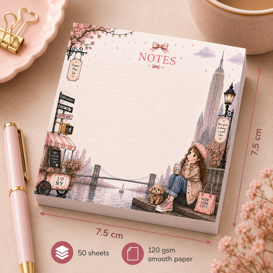 Mini Notepad 7,5 × 7,5 cm – "New York Daydreams"