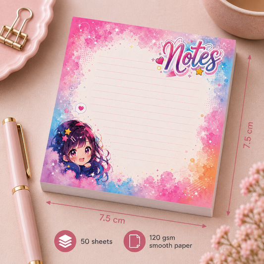 Mini Notepad 7,5 × 7,5 cm – "Pastel Pop"