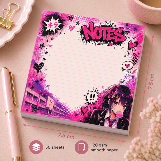 Mini Notepad 7,5 × 7,5 cm – "Graffiti Dreams"