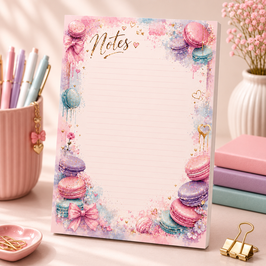 A6 Notepad – "Sweet Macarons"