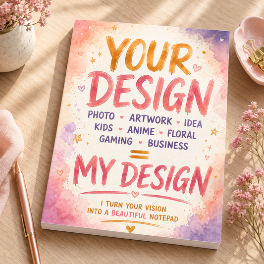 Premium Handmade Custom A5 Notepad – Design Your Own