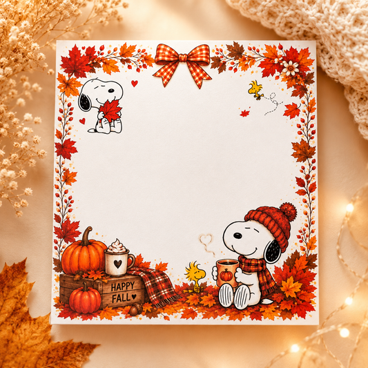 Mini Notepad 7,5 × 7,5 cm – "Cozy Autumn"