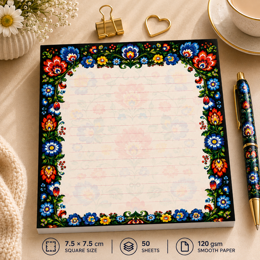 Mini Notepad 7,5 × 7,5 cm – "Polish Folk"