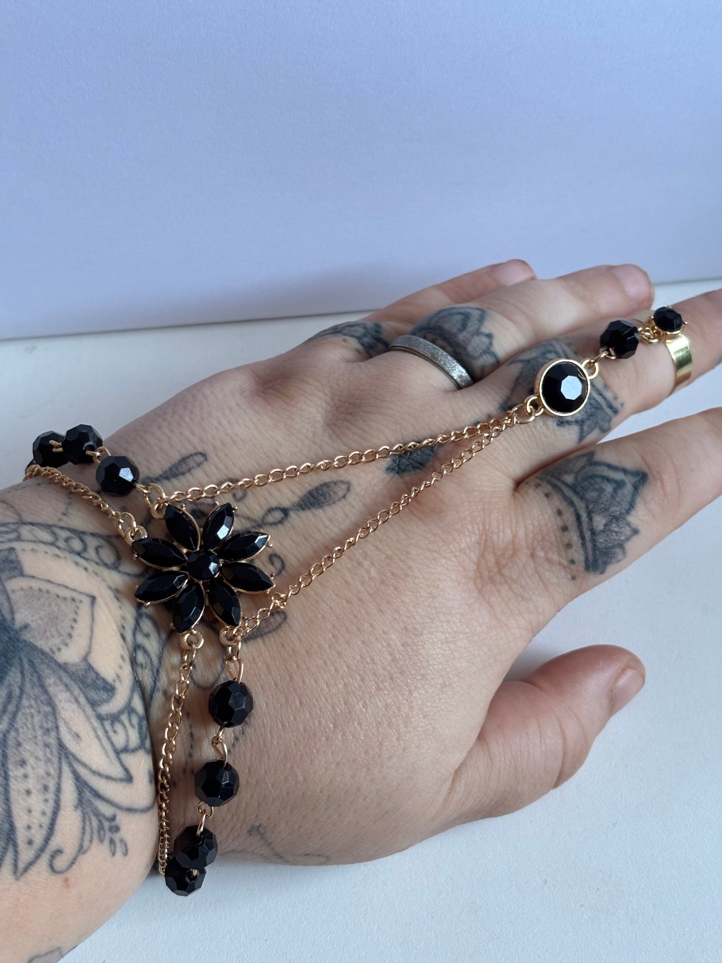 Flower Finger Mitten Bracelet