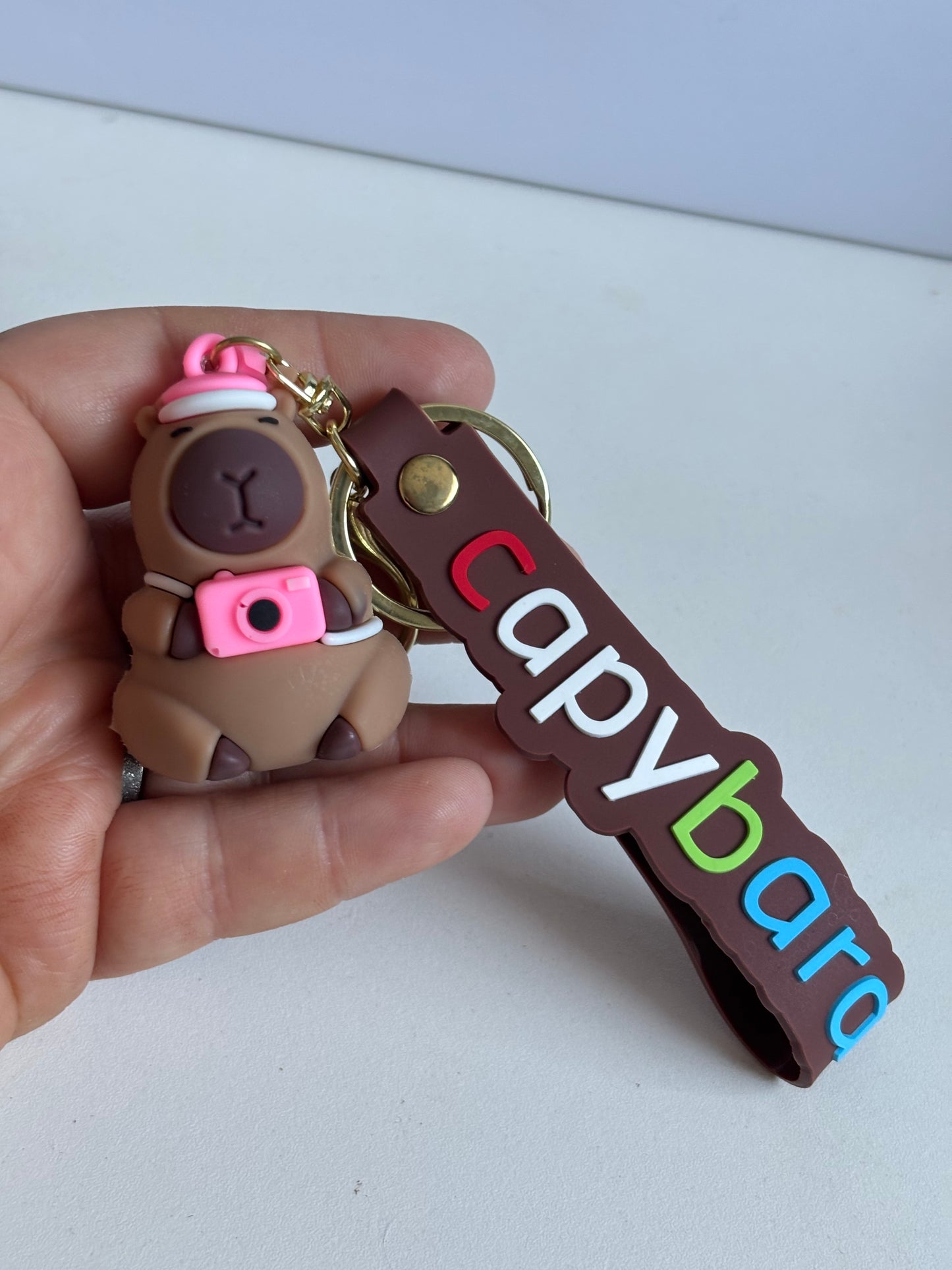 Cute capybara keychain bag hanging