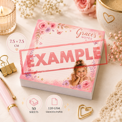 Premium Handmade Custom (7.5 × 7.5 cm) Notepad – Design Your Own