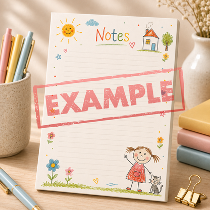 Premium Handmade Custom A6 Notepad – Design Your Own
