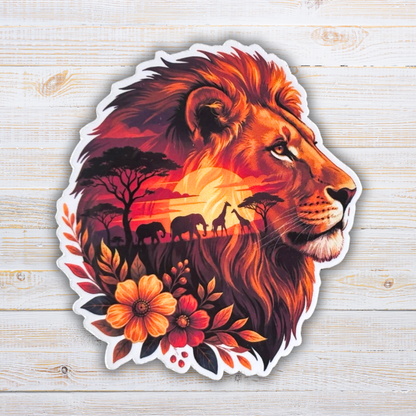 Lion Vinyl Sticker