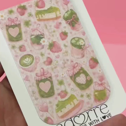 Magnetic Bookmark- Strawberry Matcha